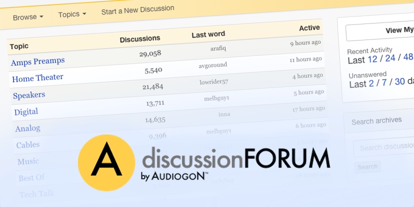 Audiogon Discussion Forum